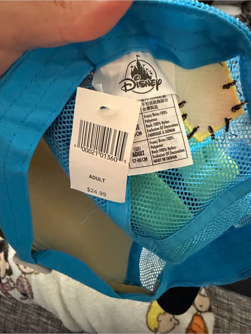 Disney Blue Mesh Trucker Hat with Multicolor Patch - Picture 3 of 3